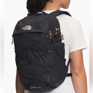 The North Face backpack - Black/ Rose gold stiching